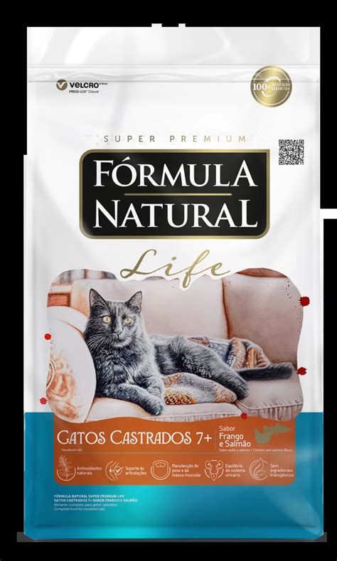 F Rmula Natural Super Premium Life Gatos Castrados Sabor Frango