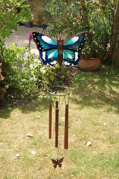 Large Blue Butterfly Wind Chime The Wind Chime Shop Limited