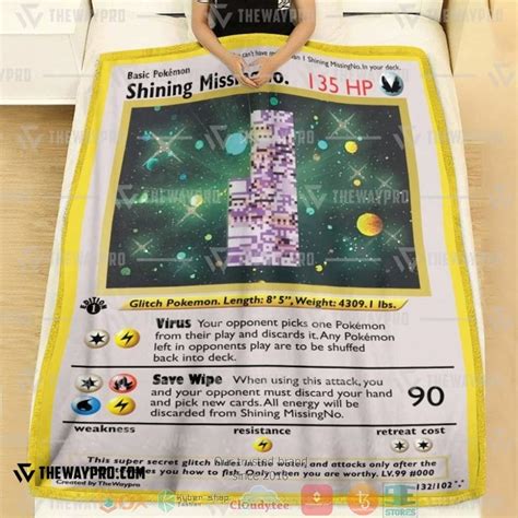 HOT Anime Pokemon St Edition MissingNo Holo Rare Vintage Blanket