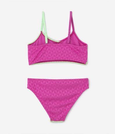 Bikini Infantil con Estampa Bloques de Color y Protección UV Talle a años Renner