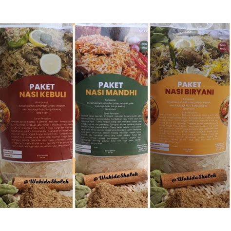 Jual Paket Beras Basmati Bumbu Nasi Kebuli Mandhi Briyani Bukhari