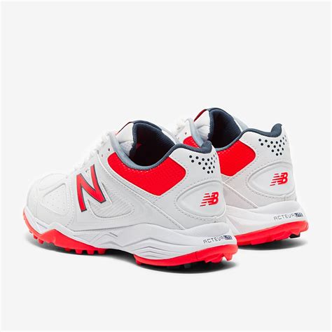 Boys Shoes - New Balance CK4020 Junior Turf Shoe - White/ Red - Turf