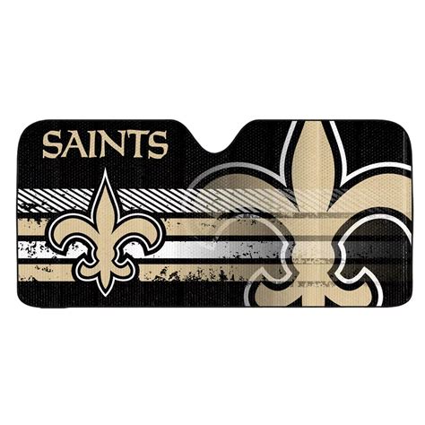 Mustang Windshield Sun Shade With New Orleans Saints Logo Black