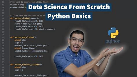 Data Science From Scratch Python Basics Youtube