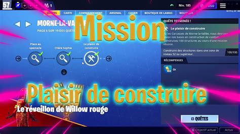 MISSION PLAISIR DE CONSTRUIRE Morne la vallée Fortnite sauver le