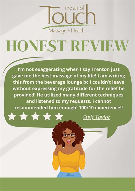 Art of Touch Massage - A big thank you to our therapist Trenton for his