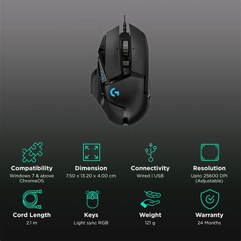 Buy Logitech G Hero Wired Optical Gaming Mouse Dpi Adjustable