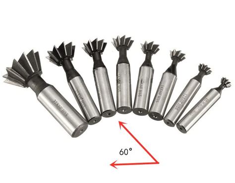 Degree Hss Dovetail Milling Cutters Mm To Mm Pcs Set