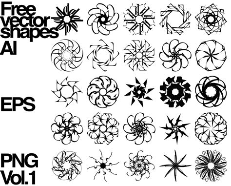 Free vector shapes Vol.1 (1) | Images :: Behance