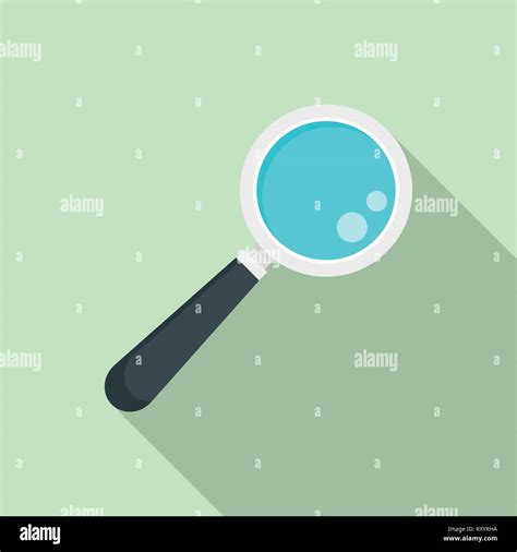 Lab Magnify Glass Icon Flat Illustration Of Lab Magnify Glass Vector Icon For Web Design Stock