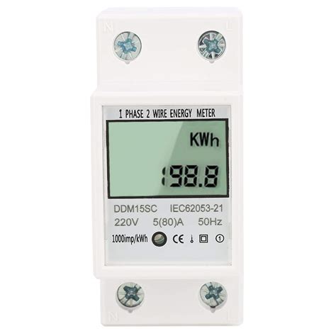 Industrial And Scientific Electric Meter Single Phase 4p Din Rail Electricity Power Consumption