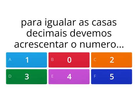 Divisão com Decimais - Quiz