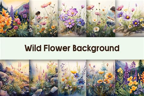 Wild Flower Background Graphic by Pamilah · Creative Fabrica