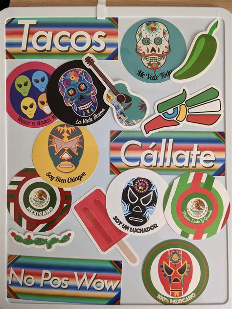 Mexican Decal Variety Pack Mexico Stickers Pack Laptop Etsy España