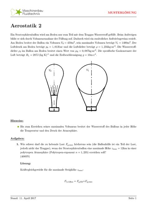 Tutorium Musterl Sung Str Mungsmechanik Musterl Sung Aerostatik