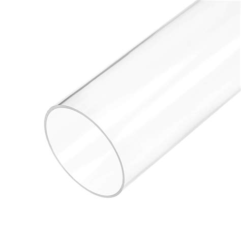 Amazon Uxcell Clear Rigid Acrylic Pipe Mm Id X Mm Od X