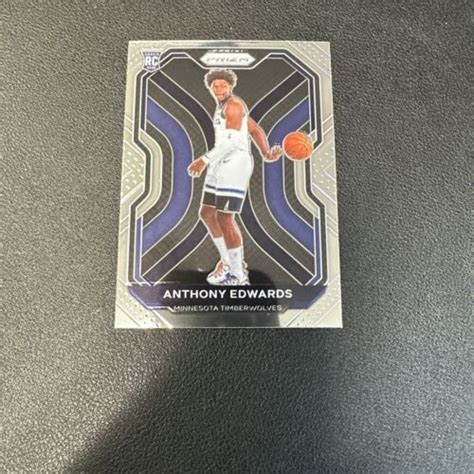 Panini Prizm Anthony Edwards Base Rookie Rc Ebay