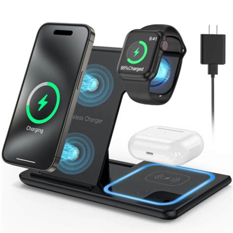 Wireless Charger W Fast Iphone Charging Station For Iphone