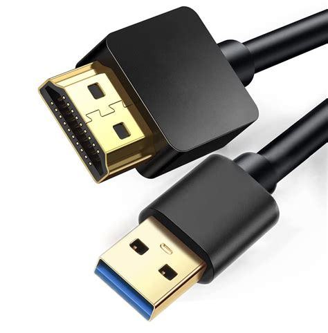 fenoero DH112165 3.3' Male USB to Male HDMI Charger Cable, Black ...