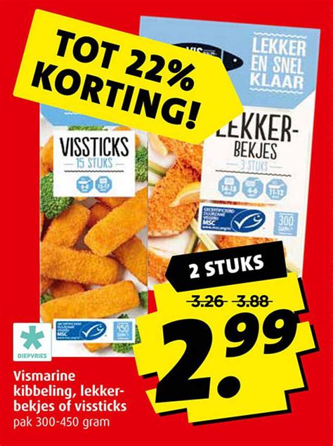 Vismarine Kibbeling Lekkerbekjes Of Vissticks Aanbieding Bij Boni