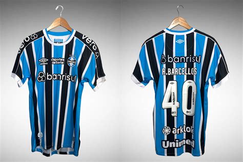 Grêmio 2023 Primeira Camisa Tam M N40 R Barcellos Brechó do Futebol