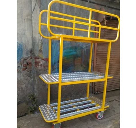 Color Coated Mild Steel Roller Type Order Picking Trolley At Best Price