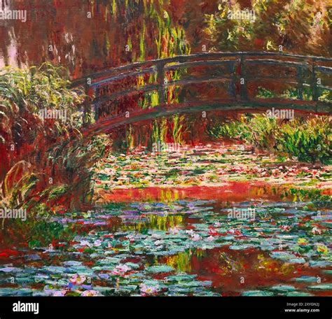 The Japanese Bridge At Giverny By Claude Monet Stock Photo Alamy