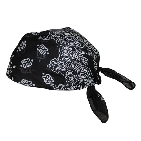 Bandana Tuch Paisley Muster Schwarz Wei Quadratisc