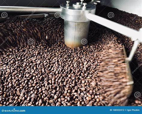 Roasting coffee beans stock photo. Image of brown, freshly - 168322412