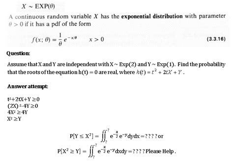 Solved Joint Continuous Exponential Distribution X Exp