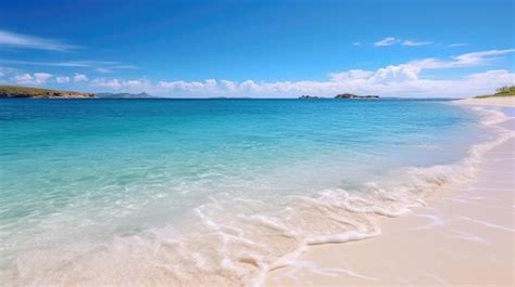 Premium Photo Panorama Of White Sand Beach With Turquoise Water