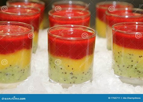 Fruit Desserts In Glass Cups Stock Image - Image: 7765711