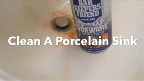 How To Clean Porcelain Sink Remove Rust Stains Bar Keepers Friend