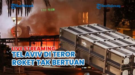 Roket Tak Bertuan Teror Tel Aviv Israel Puing Puing Roket