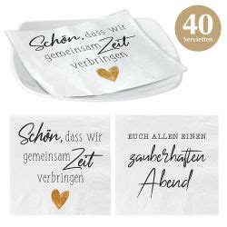 Servietten 40er Set Hochzeit Ca 33x33cm 2 Fach Sortiert