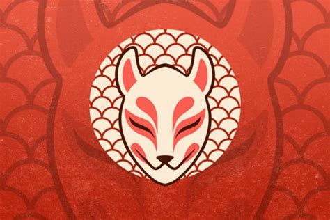 Scale Kitsune Mask Vector Graphic By Namanyastudios Creative Fabrica