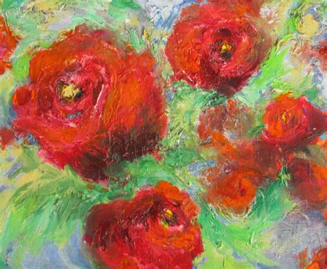 Daily Painters Abstract Gallery: "Roses in Motion" Original abstract ...