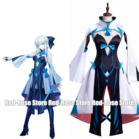 Fate Grand Order FGO Morgan Le Fay Cosplay Costume Halloween Carnival