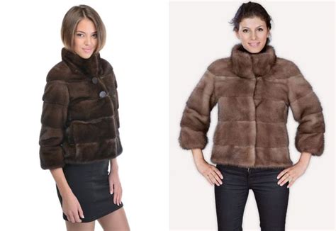 Модная короткая норковая шуба автоледи – белая, черная, поперечка, с ...