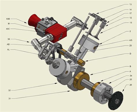 Vtwin Gas Petrol Model Engine Plans for 100cc Four Stroke PLANS ONLY - Etsy