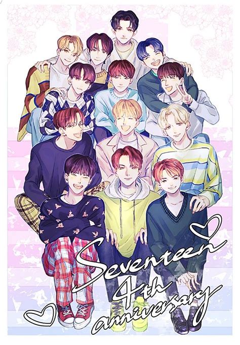 Pin By Han Oung On Seventeen Cute Love Wallpapers Exo Fan Art