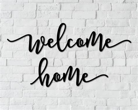 Welcome Home Sign Entry Wall Decor Welcome Home Wood Sign Etsy Canada