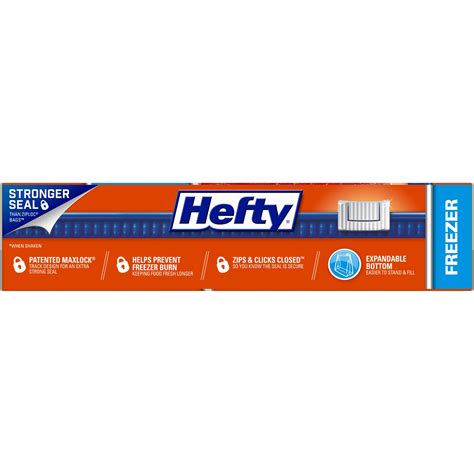 Hefty Freezer Gallon Storage Slider Bags 25 Ct Shipt