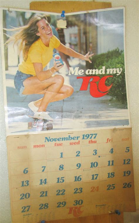 Royal Crown Cola 1977 Two Page Nov And Dec Soda Calendar