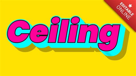 Ceiling Text Effect Generator