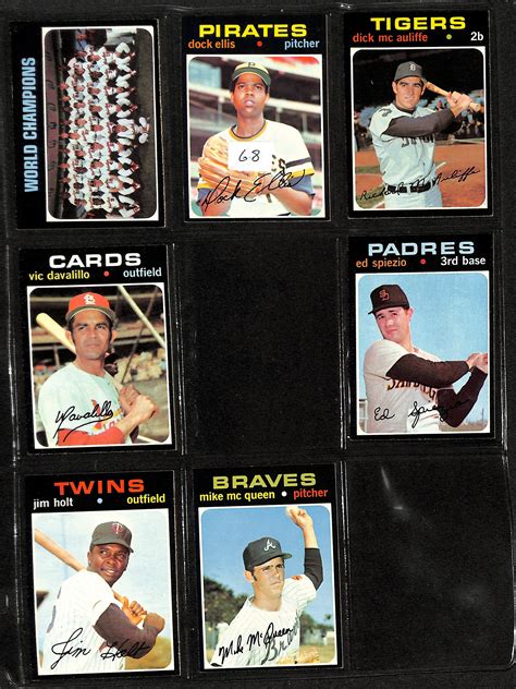 Lot Detail Topps Baseball Complete Set Of Cards W Baker