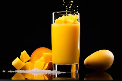 Premium Photo | Mango Madness Pure Mango Juice in a Tall Glass