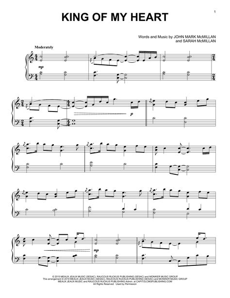 King Of My Heart By Bethel Music Sheet Music For Piano Solo At Sheet