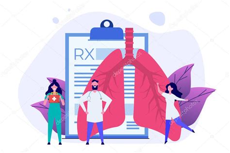 Ilustración de vectores pulmonares o de concepto pulmonar Médicos