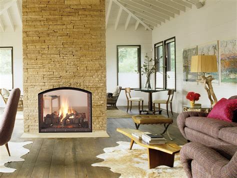 Modern See Through Gas Fireplace | Home Design Ideas